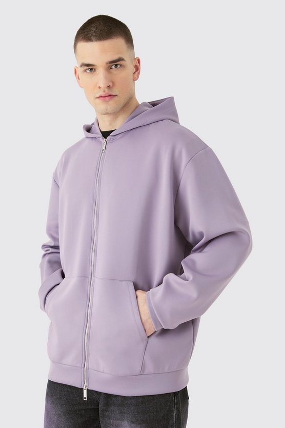 Tall Oversize Scuba Hoodie mit Reißverschluss