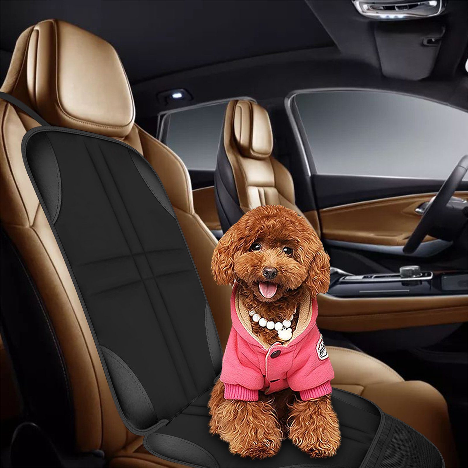 CALIYO Autokindersitz Kindersitzunterlage 2-Tlg geeignete Sitzschoner Auto Kindersitz, (2-tlg), mit Anti-Rutsch Funktion Autositzschoner, Autositzauflage Sitzschutz