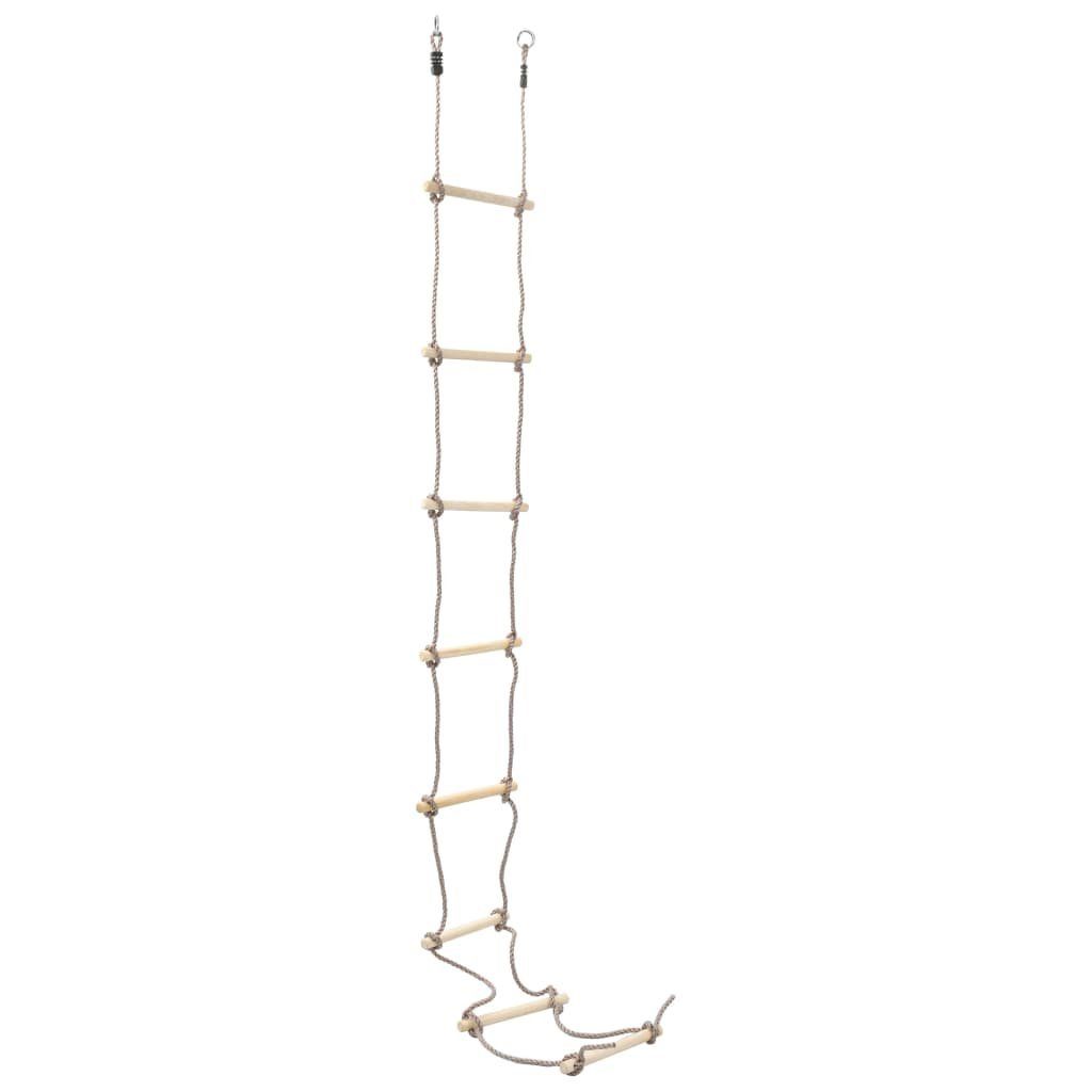 vidaXL Kinder-Strickleiter 290 cm Holz Kletterseil (1-tlg)