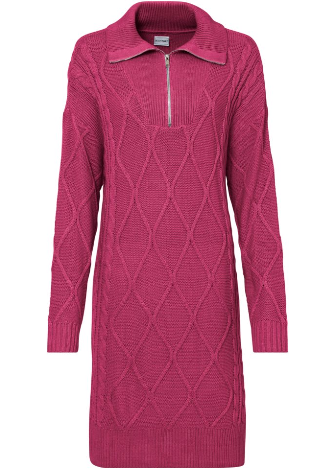 Strickkleid mit Troyer-Kragen