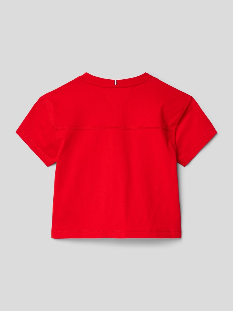 T-Shrit mit Label-Print in rot