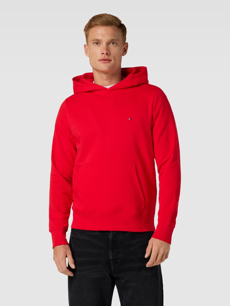 Hoodie mit Logo-Stitching Modell 'FLAG' in rot
