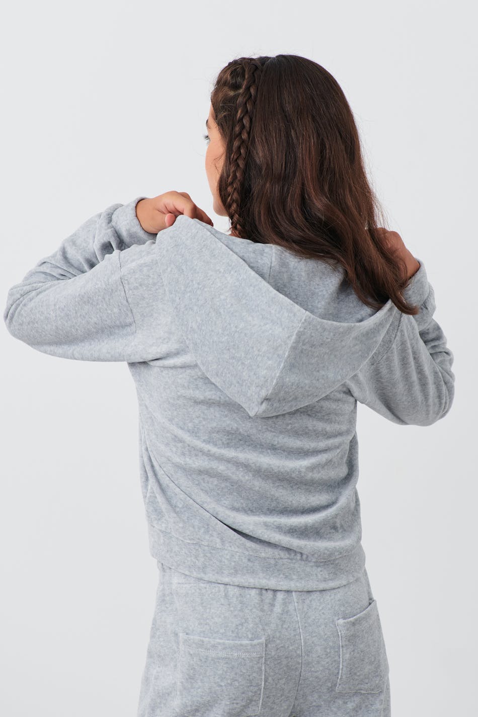 Y velour zip hoodie
