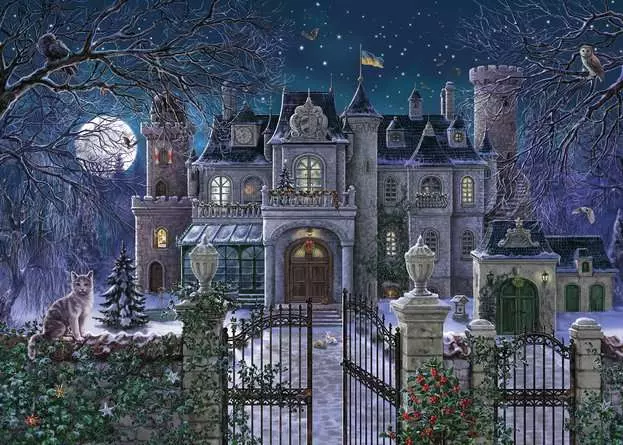 Puzzle 1000 Teile - Die Weihnachtsvilla