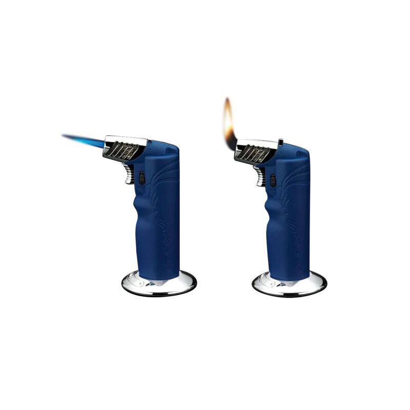 Siglo Oval Table Torch Feuerzeug blau, Zigarettenanzünder.