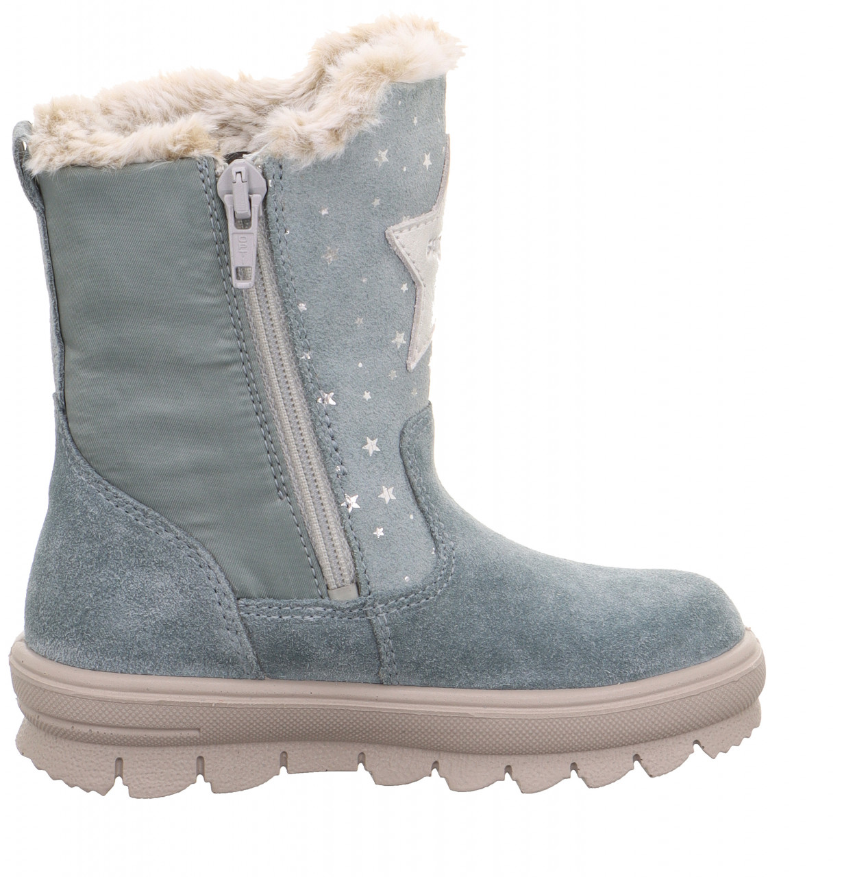 FLAVIA - Hellgrün/Silber Stiefel mit Reißverschluss