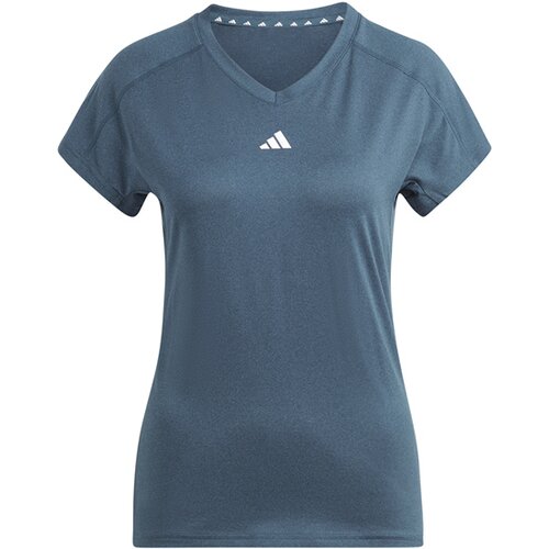 DAMEN SHIRT AEROREADY TRAIN ESSENTIALS MINIMAL BRANDING V-NECK