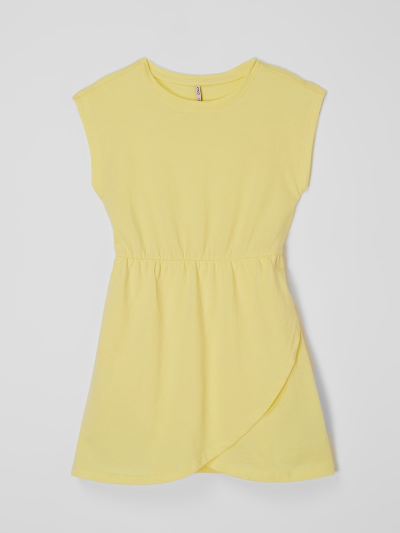 Jerseykleid in Wickel-Optik Modell 'May' in hellgelb