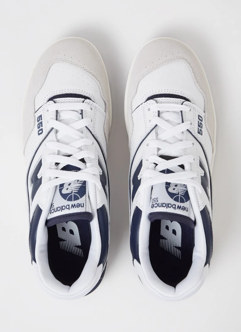 Teniși New Balance 550 cu detalii din piele întoarsă