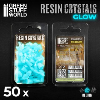 Resinkristalle - Aqua Turquoise Glow (Mittel)