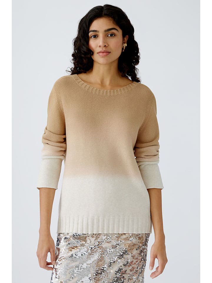 Oui Pullover in Beige günstig kaufen