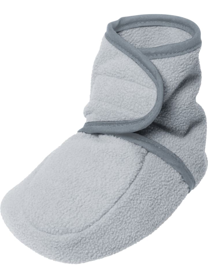 Playshoes Fleece-Krabbelschuhe in Grau günstig kaufen