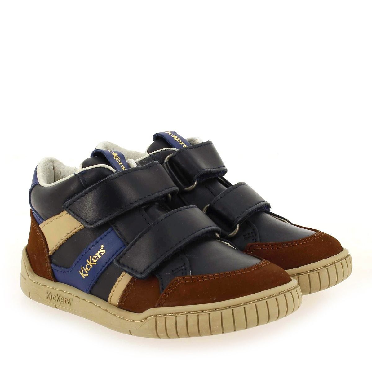 Kickers  WINCKY VEL - Marine marron