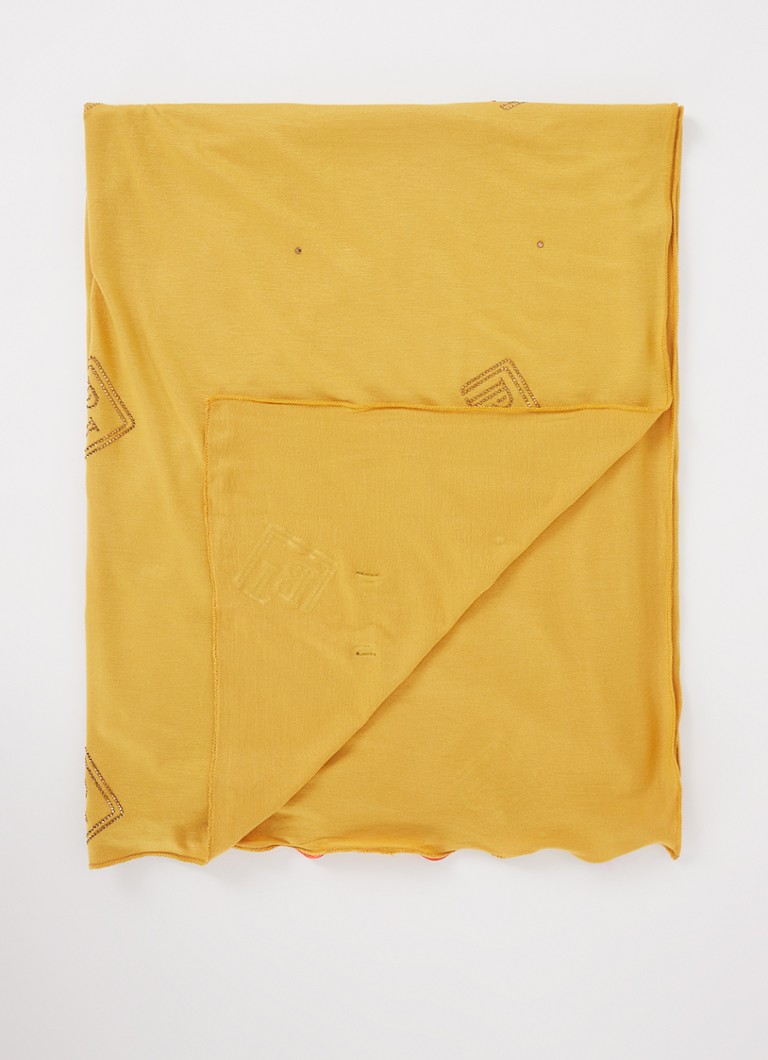 BYLIMA Monostamp-huivi logolla ja strasseilla 200 x 75 cm