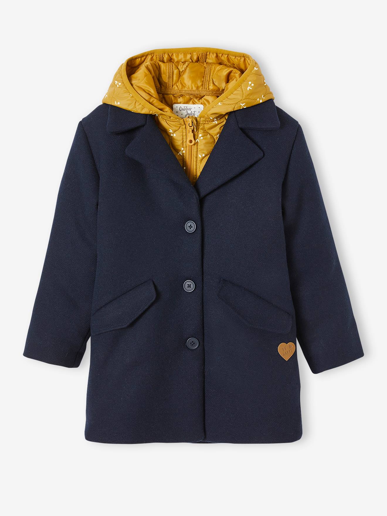Manteau 3 en 1 fille encre