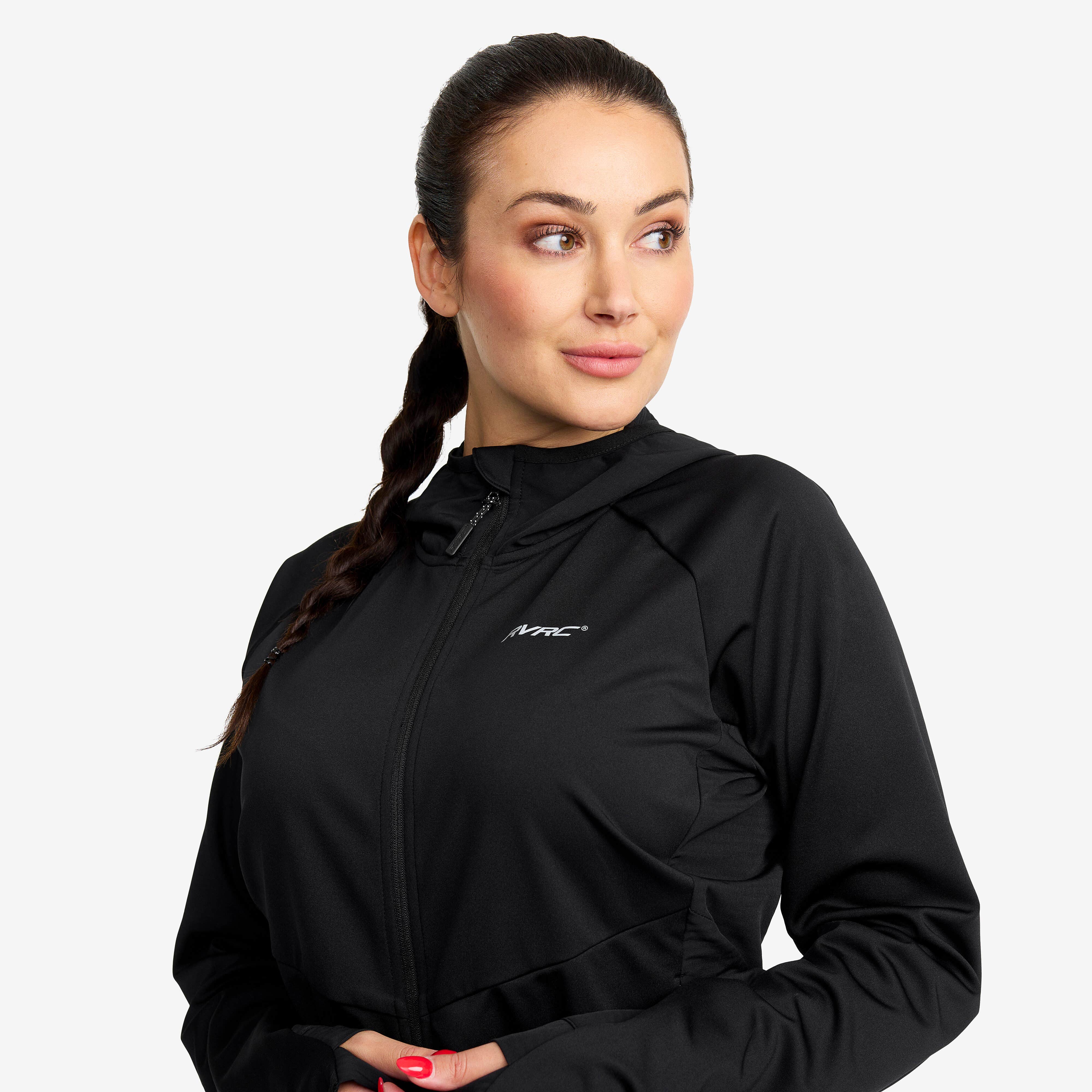 Pace Hooded Wind Jacket Femme Black
