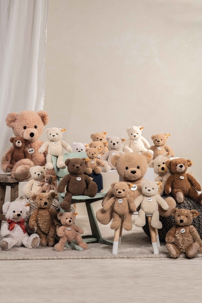 Charly Schlenker-Teddybär im Koffer, 30 cm, beige