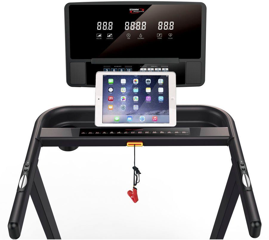 STAMM BODYFIT Laufband TRACK ORION 08, mit großer LED-Display und integrierten Handpulssensoren