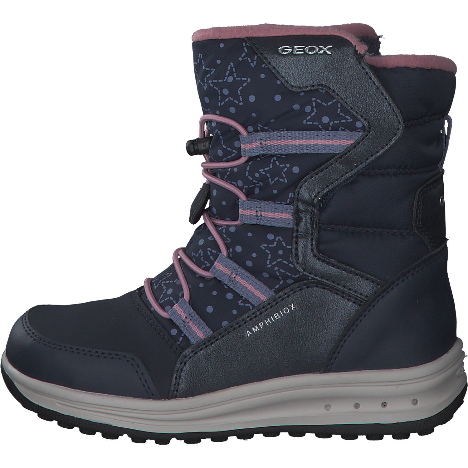 Geox J26FUA, Stiefeletten (Kinder), Kinder, NAVY/ROSE
