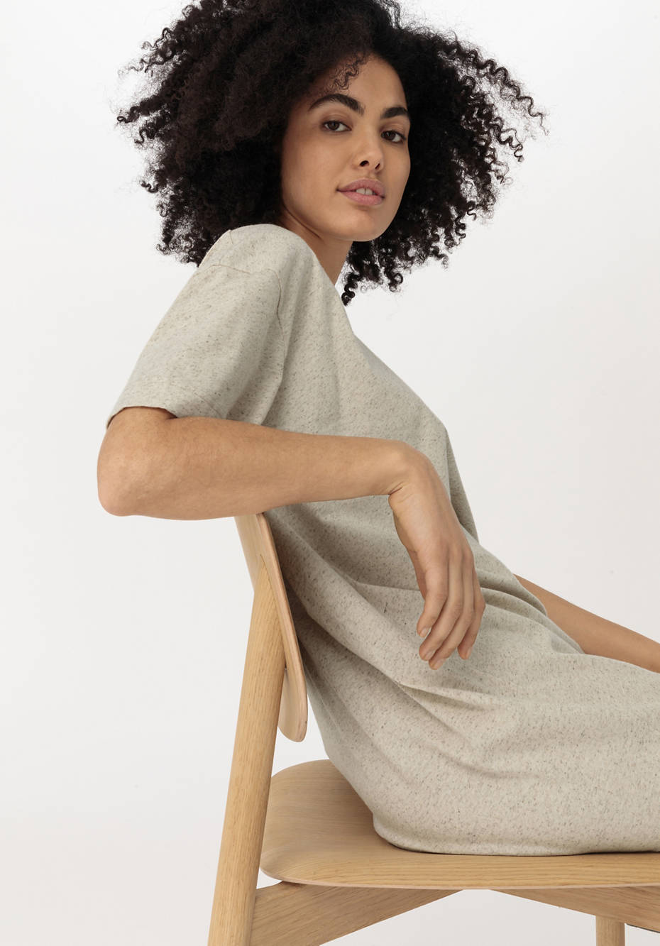 T-Shirt Kleid aus Bio-Baumwolle mit Hanf