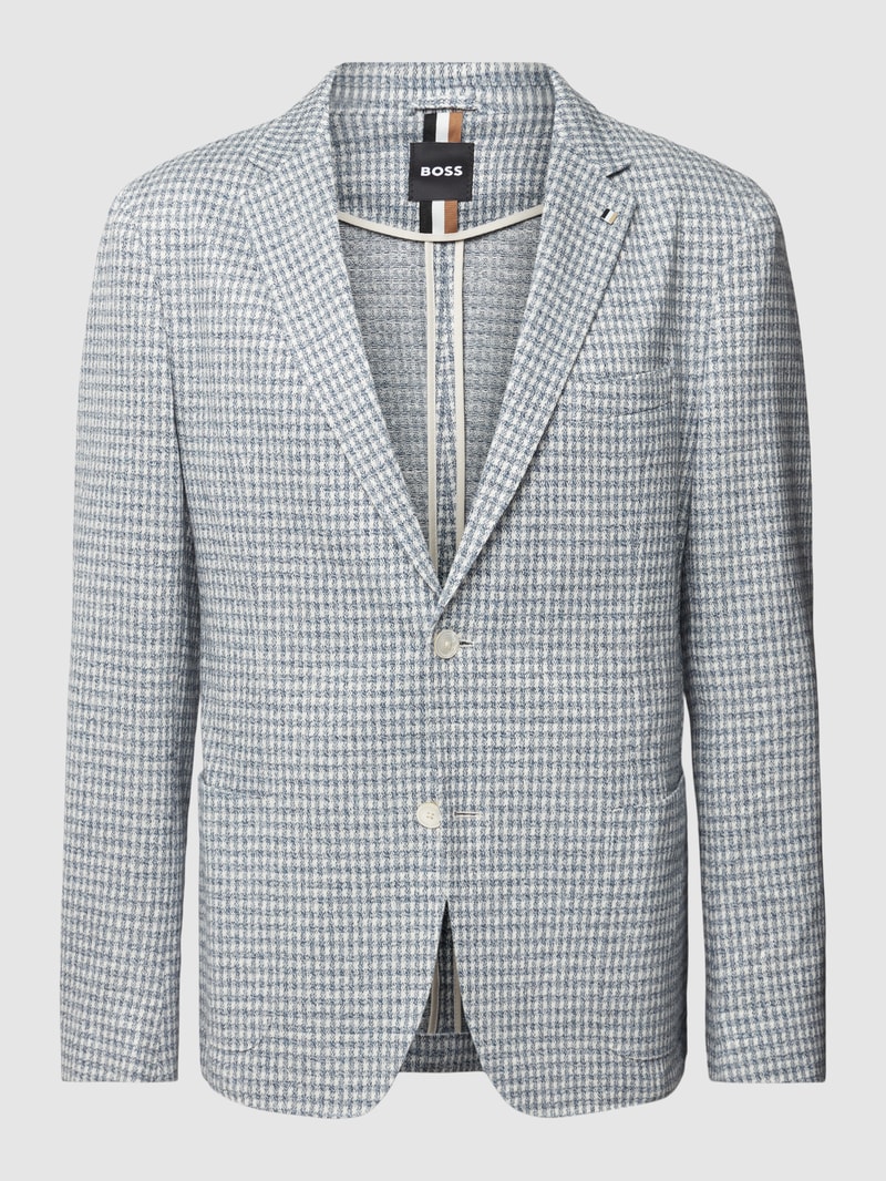 Sakko mit Hahnentrittmuster Modell 'Hanry' in blau