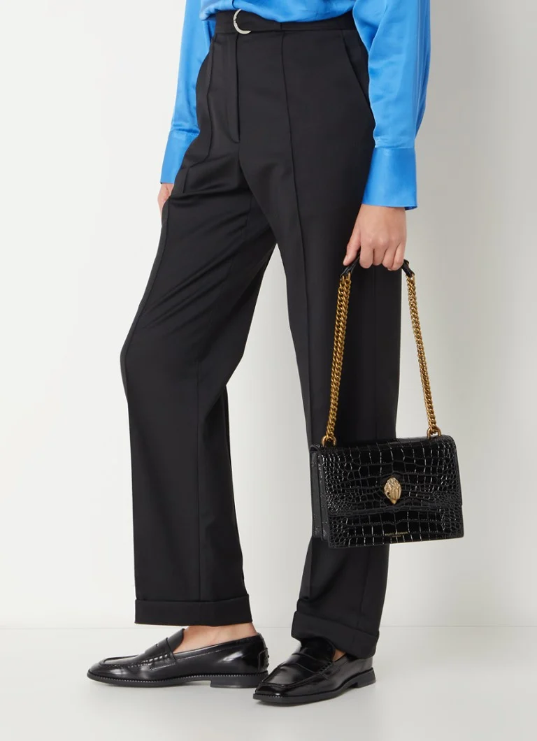 Kurt Geiger Leather crossbody bag with croc texture