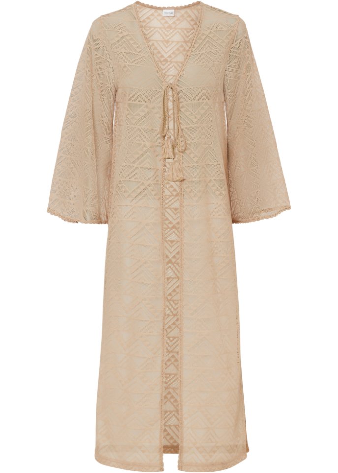 Longjacke in Crochet-Optik