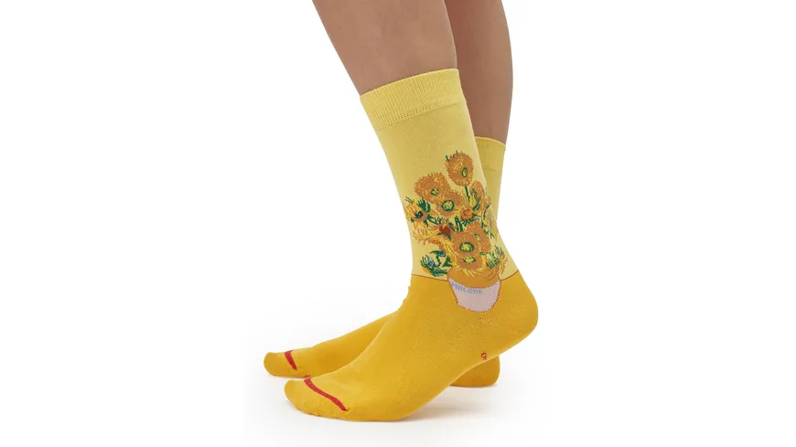 MuseARTa Unisex Socken Vincent van Gogh - Sunflowers gelb