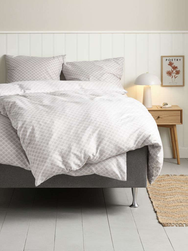 BEATE Crepe BEATE 140x200 graues Basic-Bettwäscheset