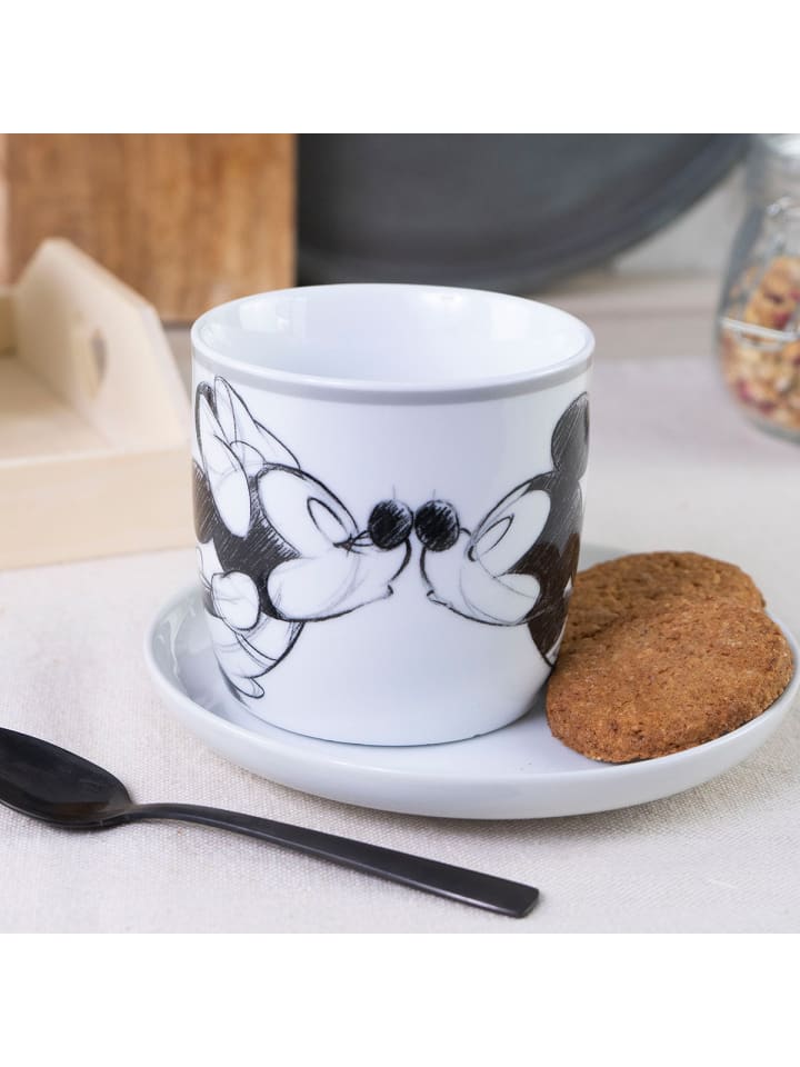 Geda Labels Tasse Mickey Kiss Sketch silbergrau  in Grau - 300 ml günstig kaufen onesize