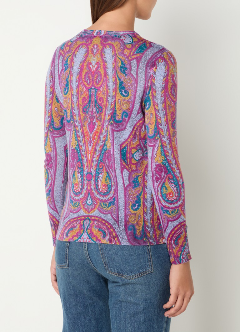 Pulover tricotat fin cu imprimeu paisley de la Ralph Lauren