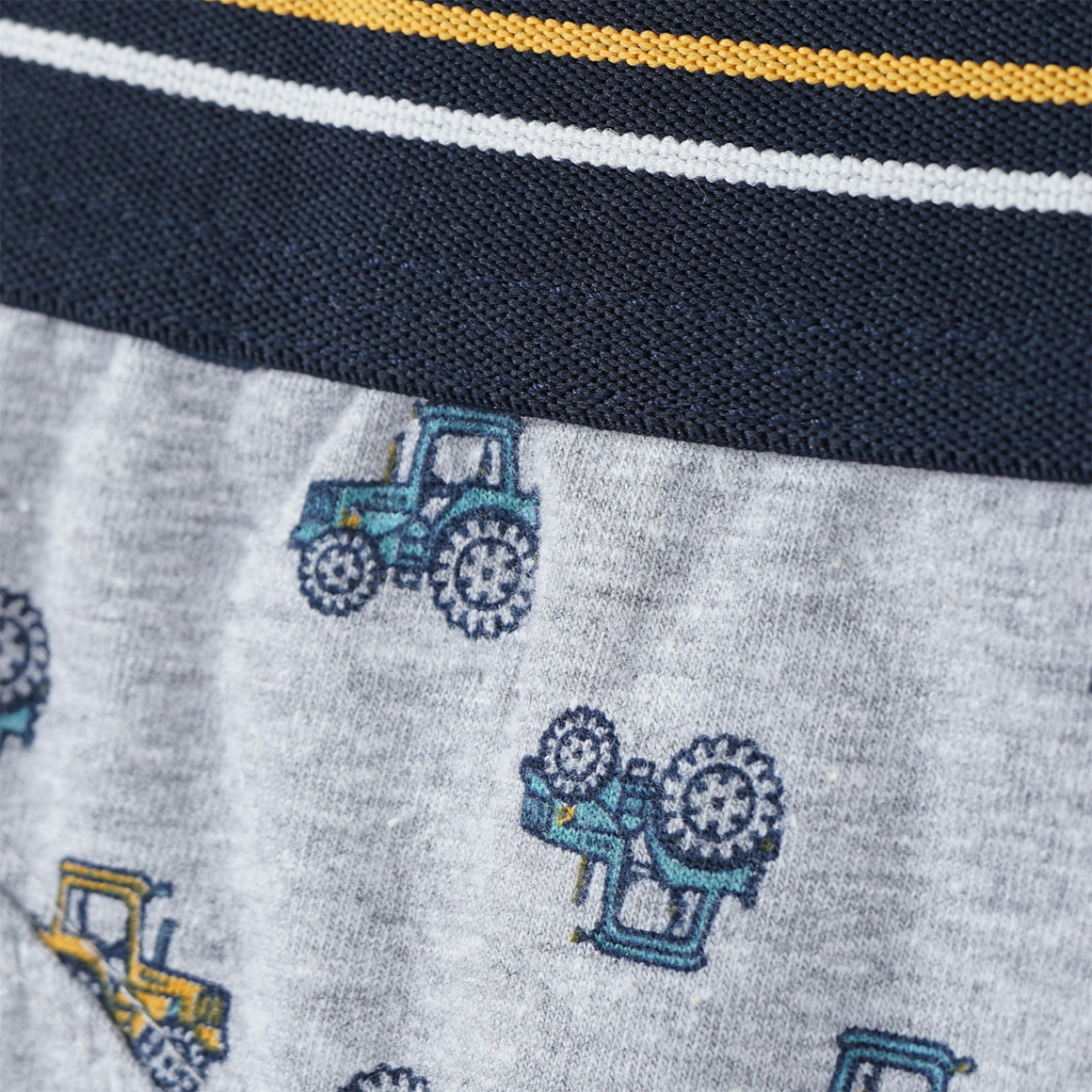 3 Jungen Boxer mit Trecker-Print