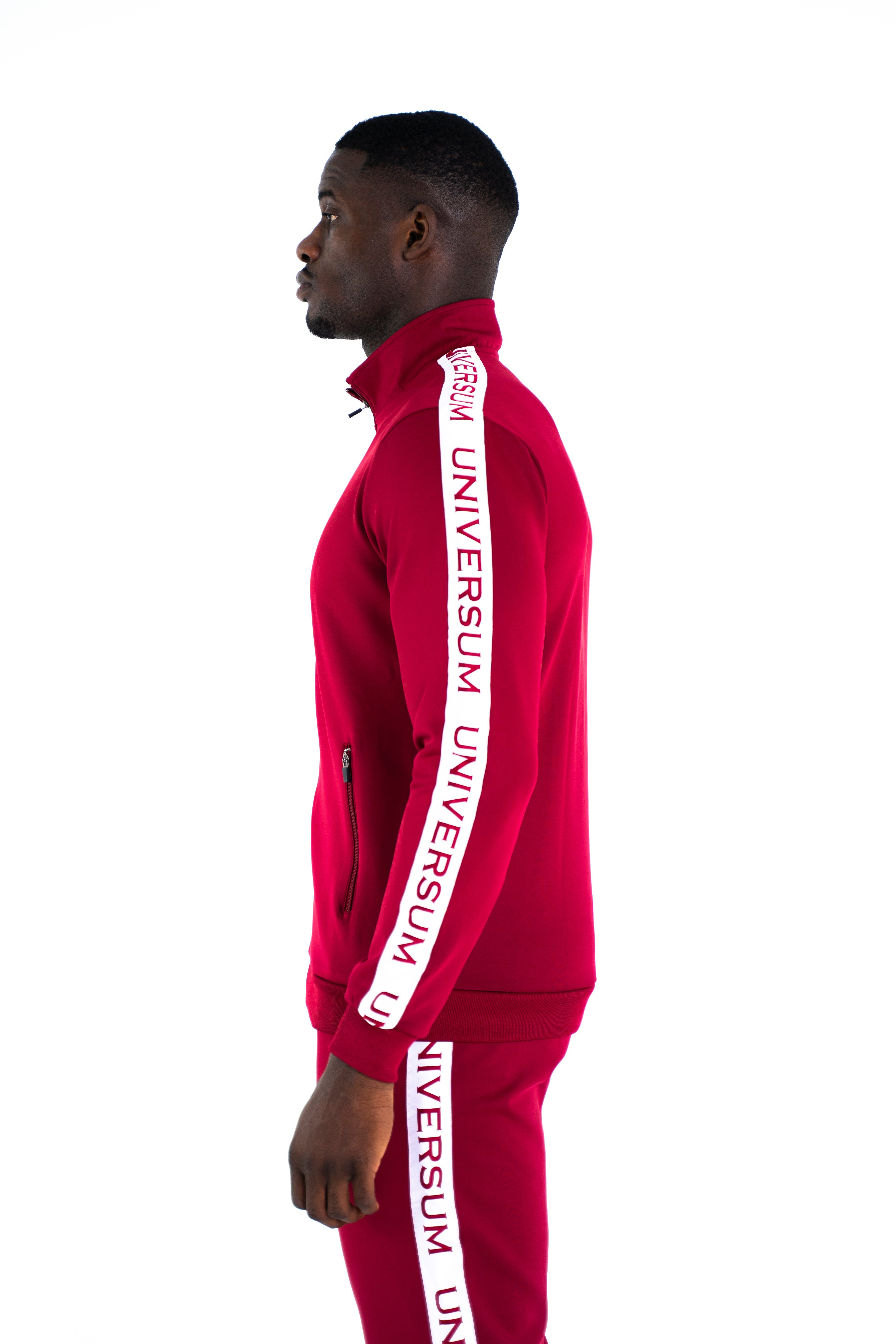 Universum Sportwear Trainingsjacke Logo Side Stripe Hoodie Trainingsjacke mit Stehkragen für Sport, Fitness und Freizeit