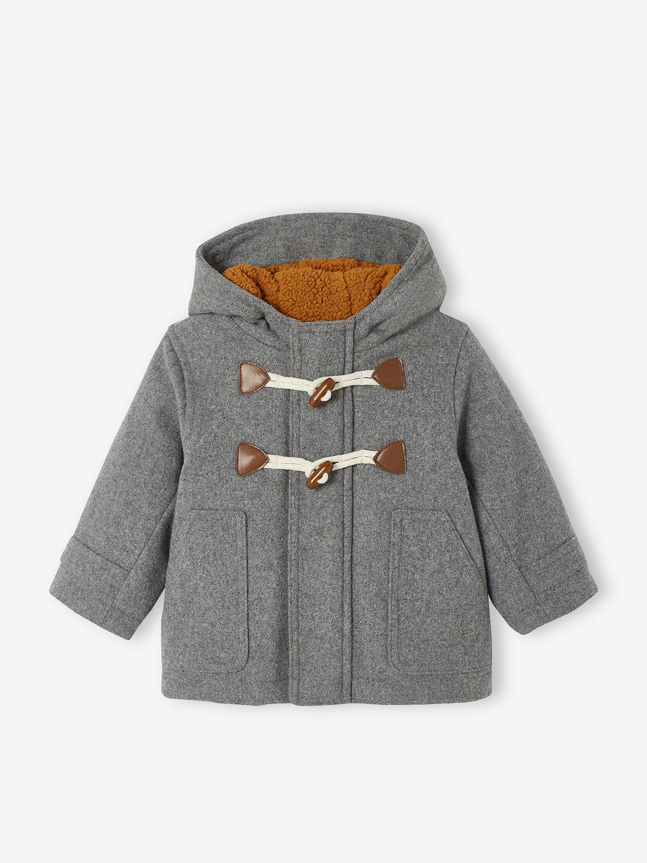 Manteau duffle-coat bébé avec capuche encre