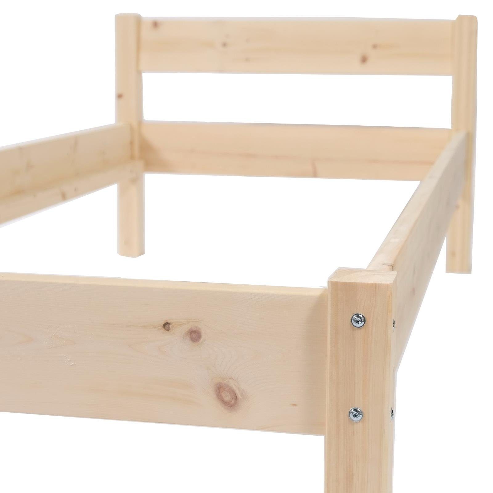TUGA-Holztech Massivholzbett Pfostenbett aus Zirbenholz (Zirbe) 
