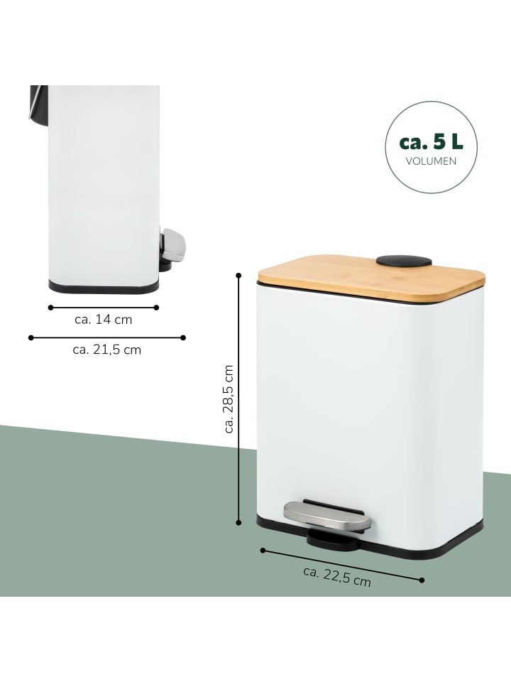 bremermann Kosmetikeimer, Treteimer 5 Liter Fassungsvermögen günstig kaufen onesize
