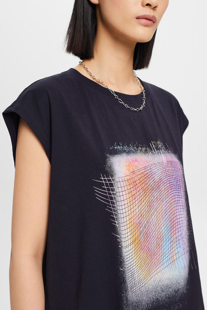 Baumwoll-T-Shirt mit Frontprint