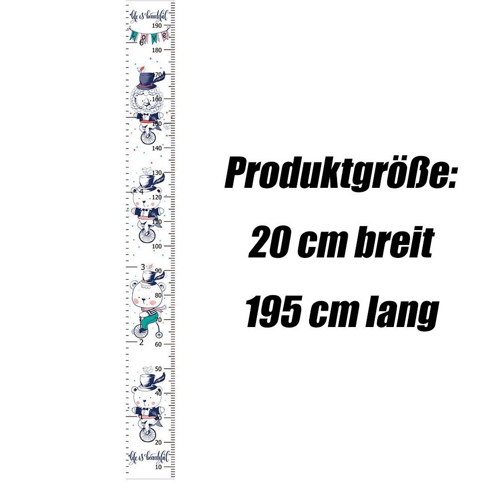 Melteine Messlatte Wachstum Messlatte Wandbehang Dekorative Messlatten Kinder Messtabelle (1-tlg)