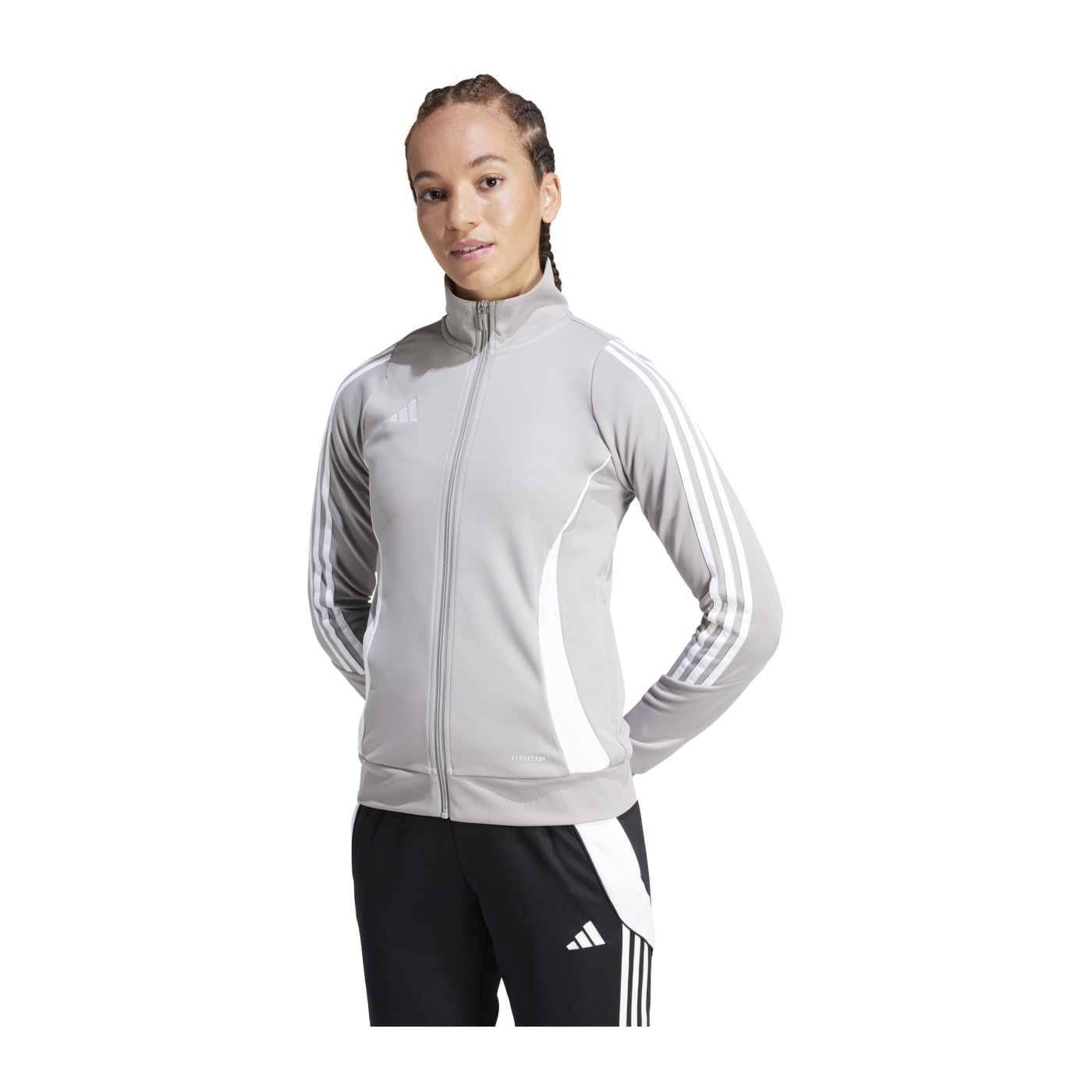 adidas Tiro 24 Trainingsjacke Damen Grau Weiss