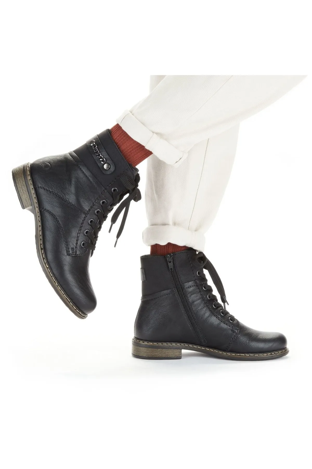 Rieker  Stiefelette - Schwarz - Blockabsatz