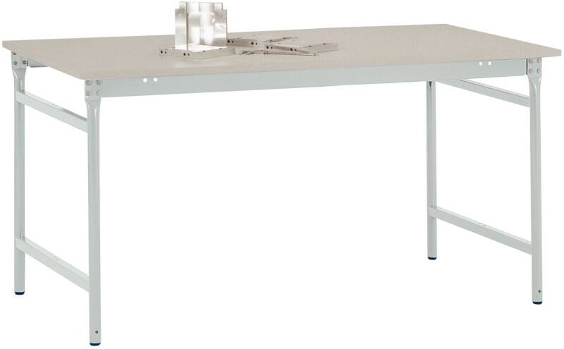 Manuflex Beistelltisch Basis Melamin Hellgrau 1.000 x 800 x 780 mm
