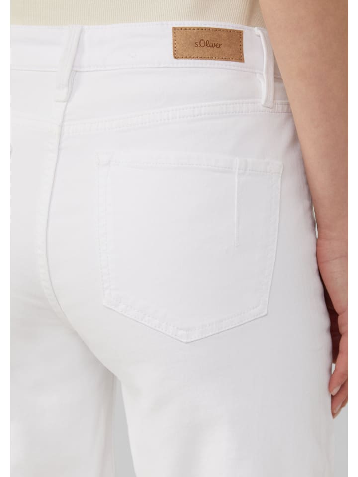 s.Oliver Jeans-Hose kurz in Weiß günstig kaufen