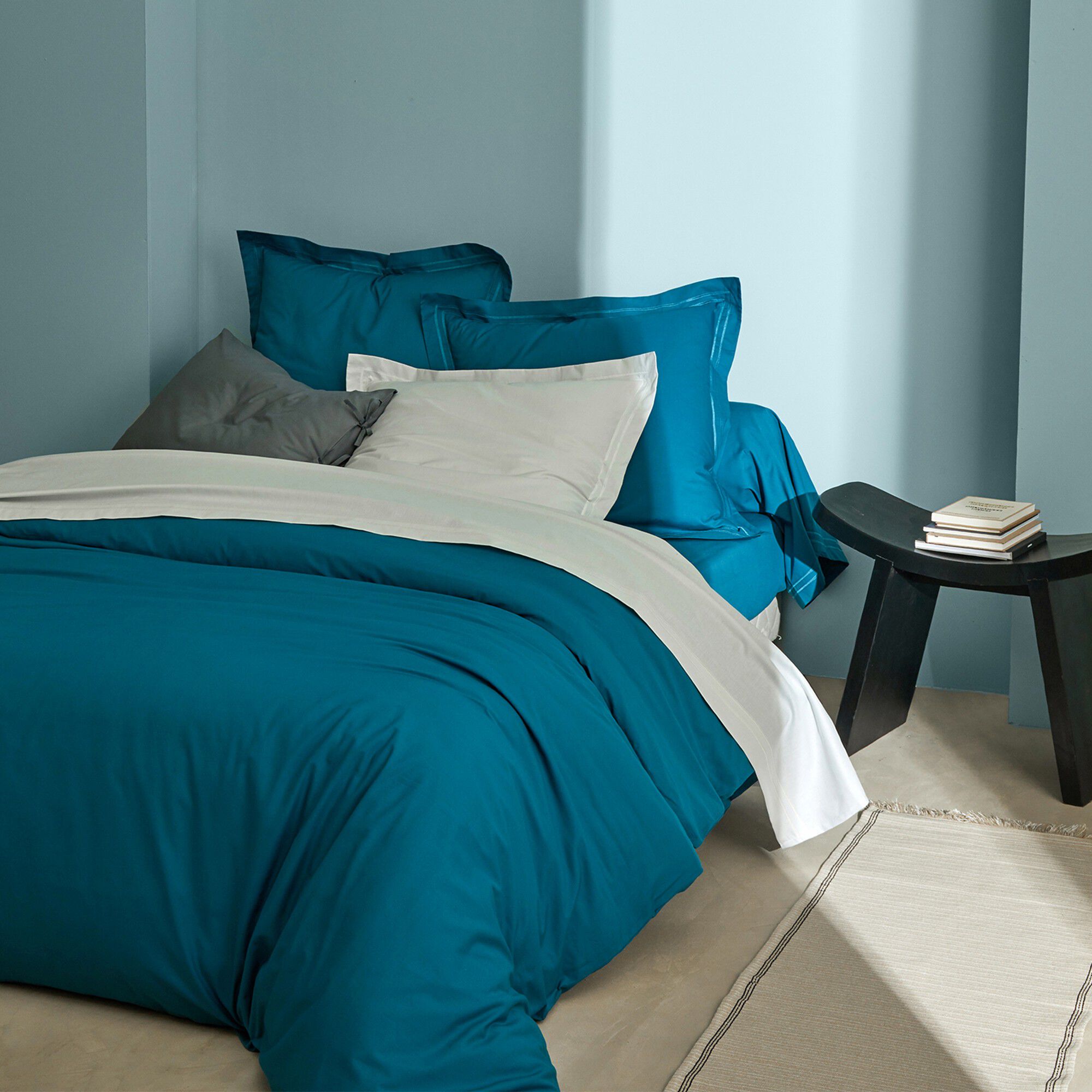 Linge de lit uni percale