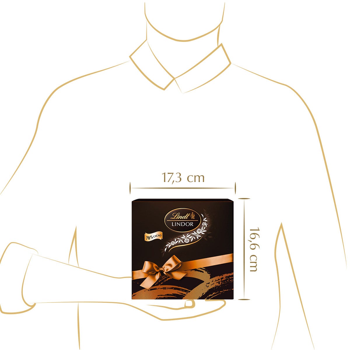 LINDOR Präsent Box Extra Dark 70%, 186g