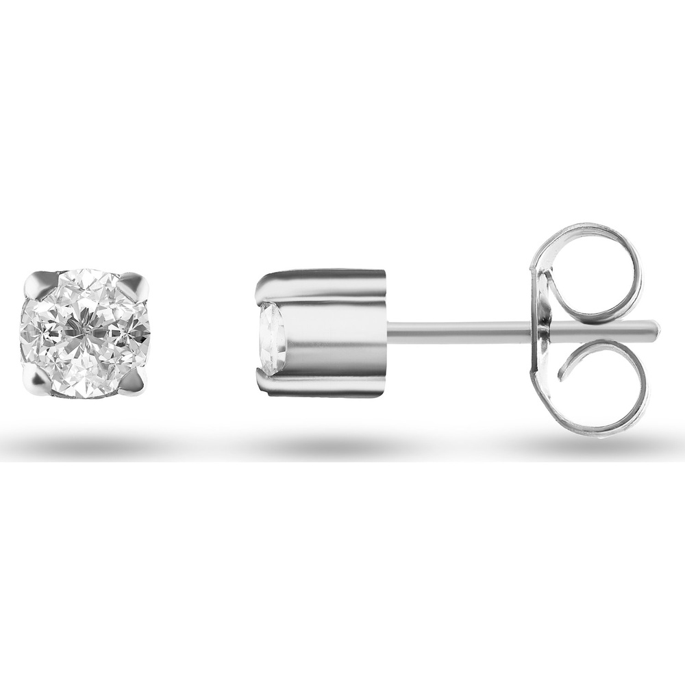 FAVS Boucles d'oreilles à fermoir à poussette Acier inoxydable Boucles d'oreilles