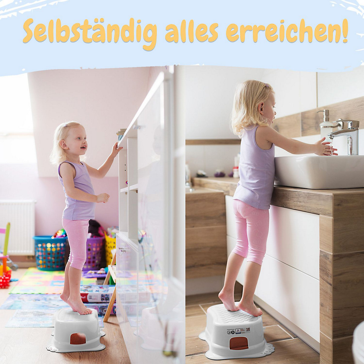 Kinder Hocker - Trittschemel mit Anti-Rutsch Beschichtung