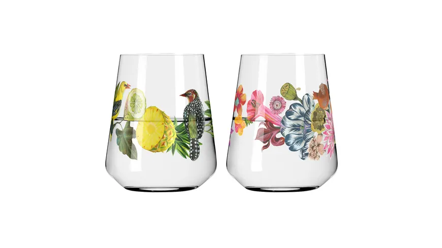 RITZENHOFF Allround-Glas Sommertau 2er-Set #1#2 Grün, Gelb, Rot