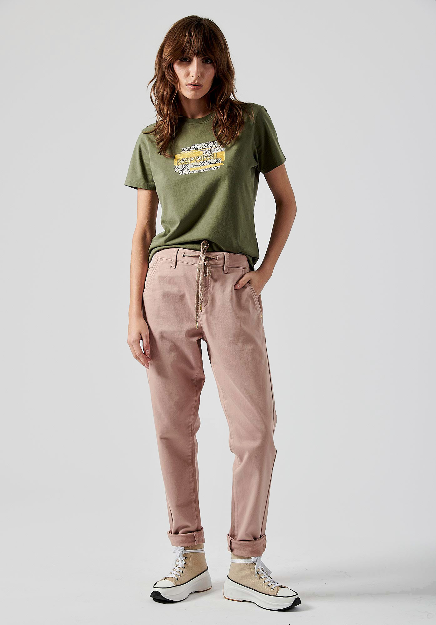 FANNY  T-shirt kaki femme