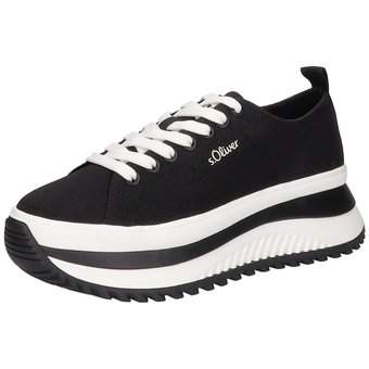 s.Oliver Plateau Sneaker in schwarz