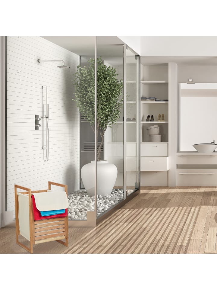 relaxdays Wäschekorb in Natur/ Beige - (B)40 x (H)60 x (T)35 cm günstig kaufen onesize